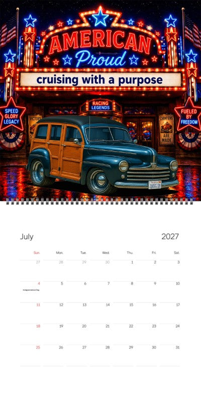 2027 Woodie Neon Calendar 2ABX738-CA