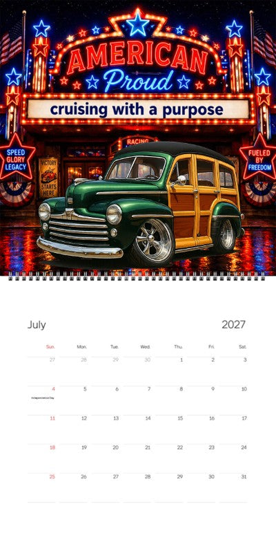 2027 Woodie Neon Calendar 2DSHORE-CA
