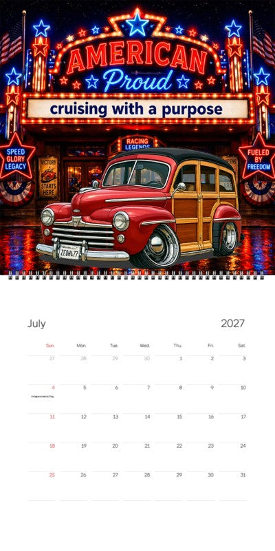 2027 Woodie Neon Calendar 2EQH477-CA