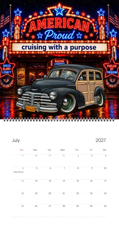 2027 Woodie Neon Calendar 2F6487-CA