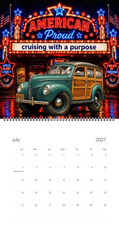 2027 Woodie Neon Calendar 2K1472-CA