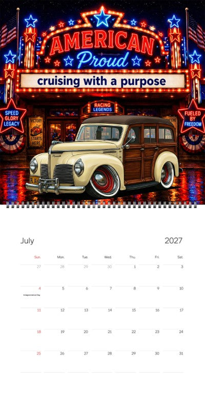 2027 Woodie Neon Calendar 2L14664-CA