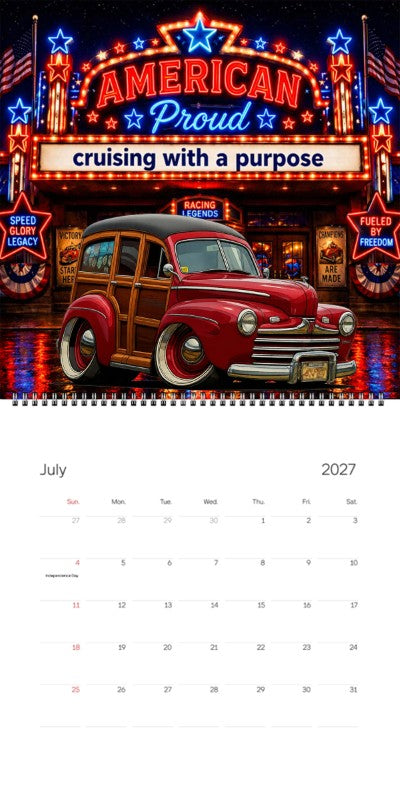 2027 Woodie Neon Calendar 2N2427-CA