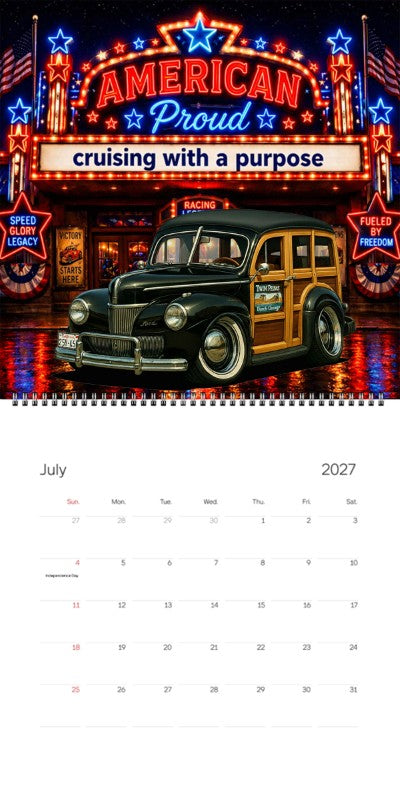 2027 Woodie Neon Calendar 2NTV291-CA