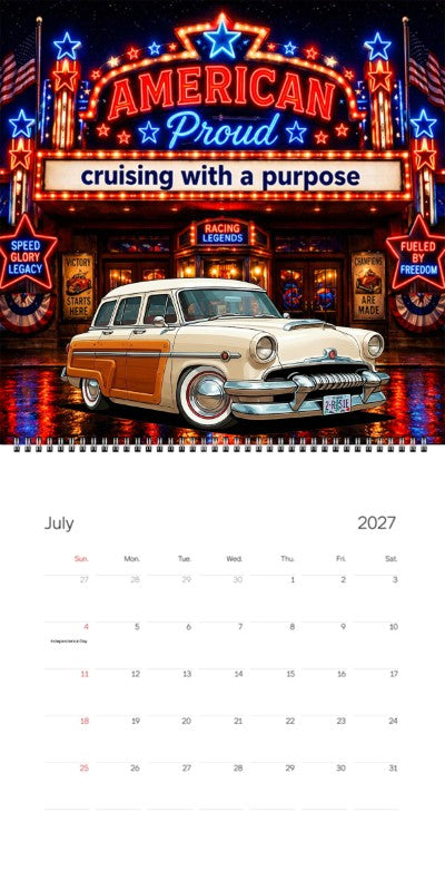 2027 Woodie Neon Calendar 2ROSIE-OR