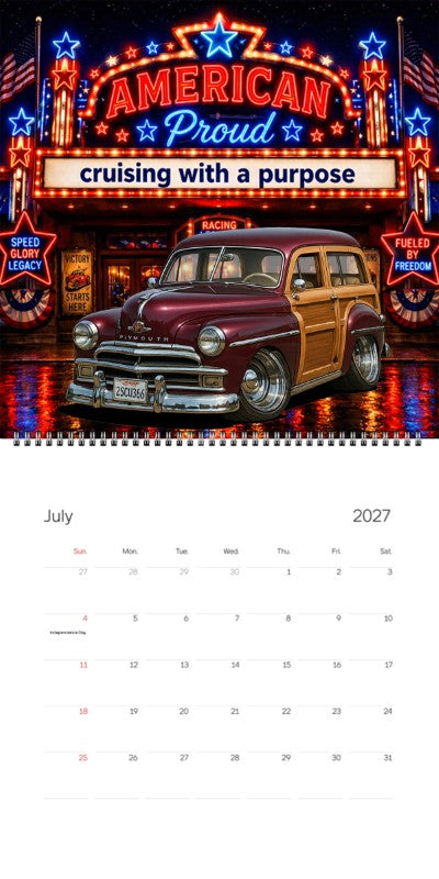 2027 Woodie Neon Calendar 2SCU366-CA