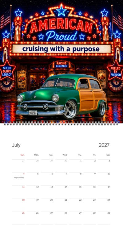2027 Woodie Neon Calendar 2VRL586-CA