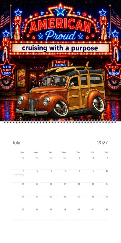 2027 Woodie Neon Calendar 38M242-CA