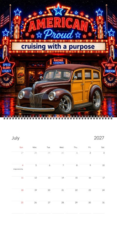 2027 Woodie Neon Calendar 39WOODY-CA