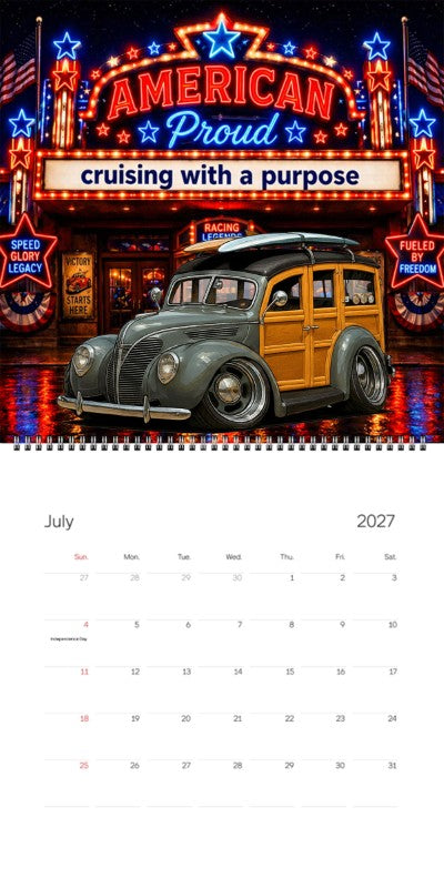 2027 Woodie Neon Calendar 3N4037-CA