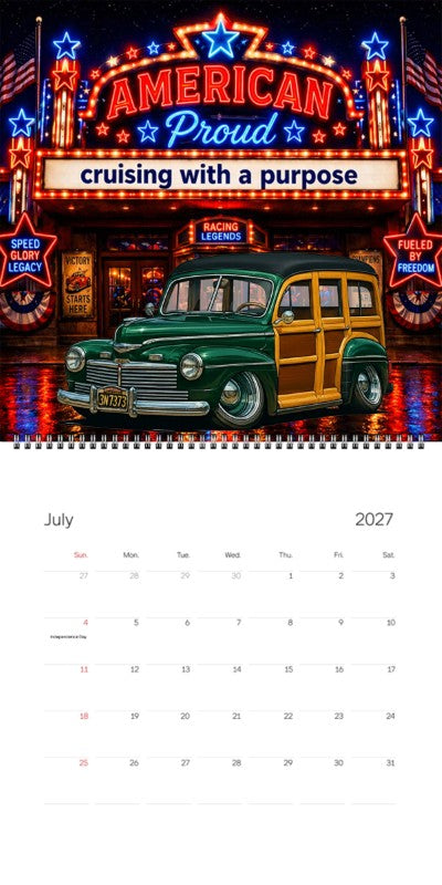 2027 Woodie Neon Calendar 3N7373-CA