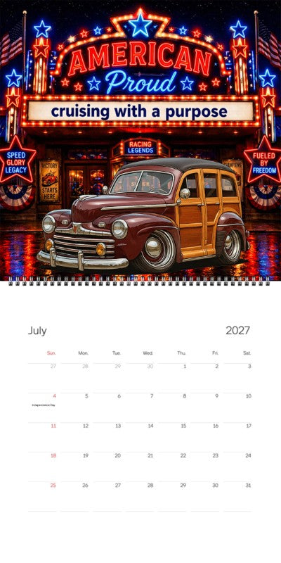 2027 Woodie Neon Calendar 3P3449-CA