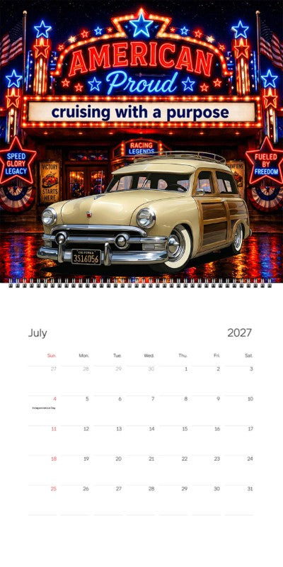 2027 Woodie Neon Calendar 3S16056-CA
