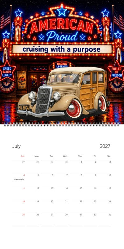 2027 Woodie Neon Calendar 3U5874-CA
