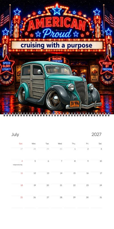 2027 Woodie Neon Calendar 3V996-CA