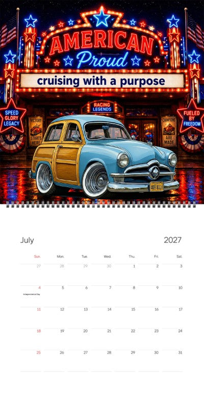2027 Woodie Neon Calendar 40B8016-CA