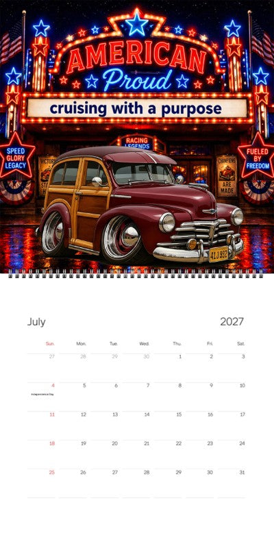 2027 Woodie Neon Calendar 41J992-CA