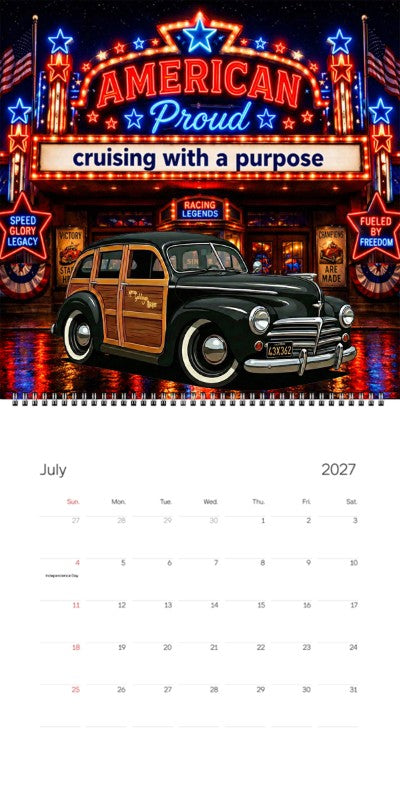 2027 Woodie Neon Calendar 43X362-CA