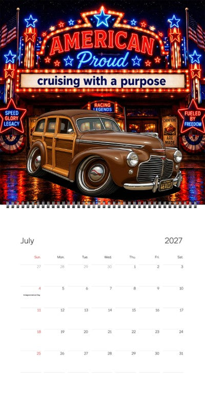 2027 Woodie Neon Calendar 46A117-CA