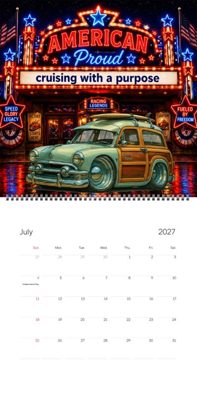 2027 Woodie Neon Calendar 4A41040-CA