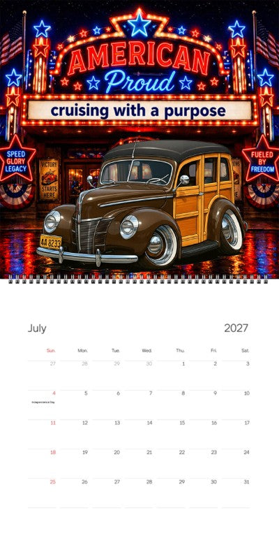 2027 Woodie Neon Calendar 4A8233-CA