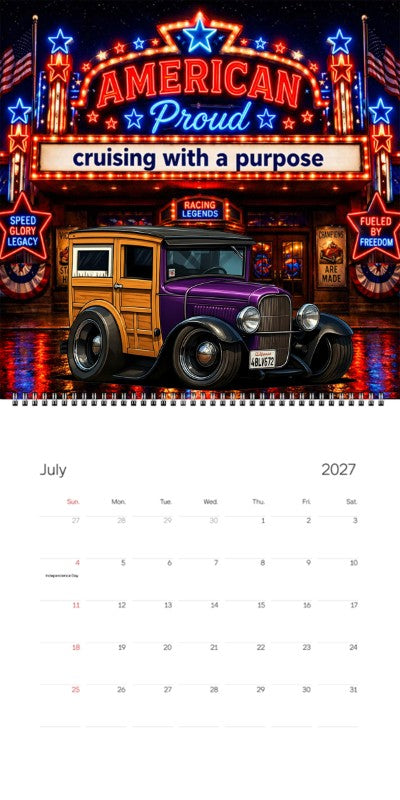 2027 Woodie Neon Calendar 4BLV672-CA