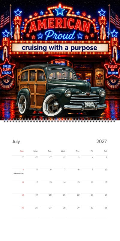 2027 Woodie Neon Calendar 4ERP909-CA