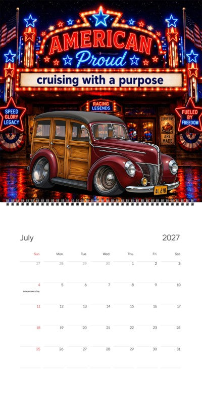 2027 Woodie Neon Calendar 4L618-CA