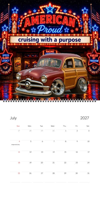 2027 Woodie Neon Calendar 4T9WOOD-CA