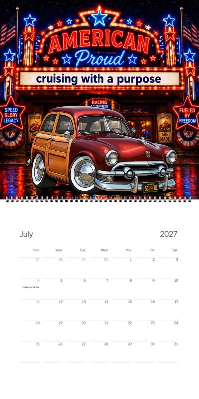 2027 Woodie Neon Calendar 51DRFUL-CA