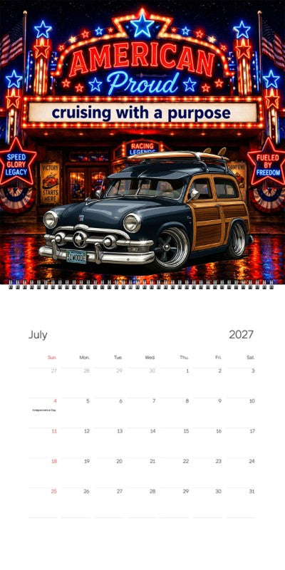 2027 Woodie Neon Calendar 51WOODE-NV