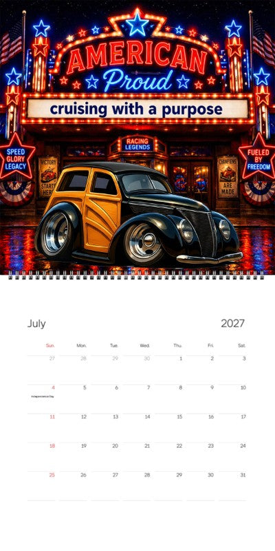 2027 Woodie Neon Calendar 5BIY336-CA