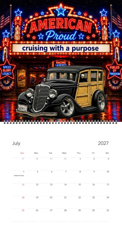 2027 Woodie Neon Calendar 5BYM957-CA