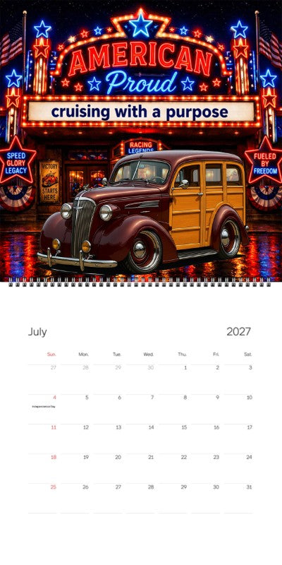 2027 Woodie Neon Calendar 5CZX655-CA