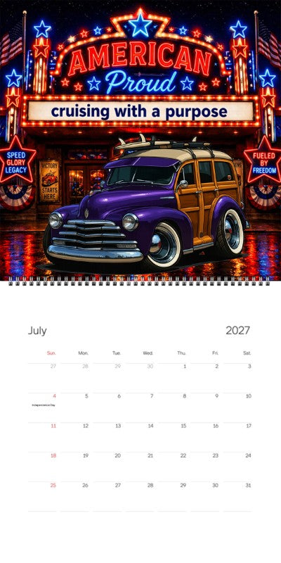 2027 Woodie Neon Calendar 5GBR330-CA