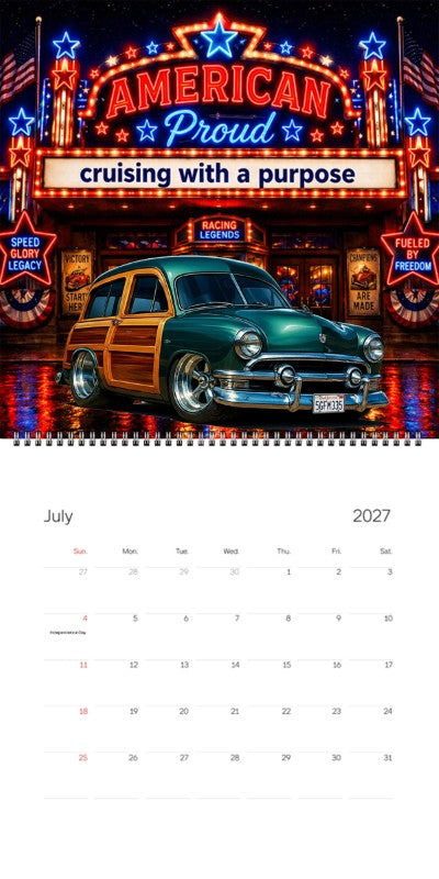 2027 Woodie Neon Calendar 5GFM335-CA