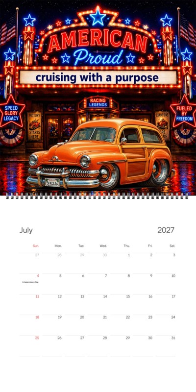 2027 Woodie Neon Calendar 5KKC416-CA