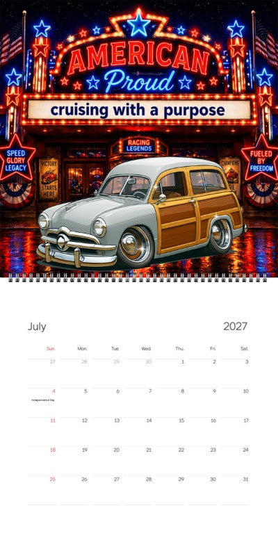 2027 Woodie Neon Calendar 5MML913-CA