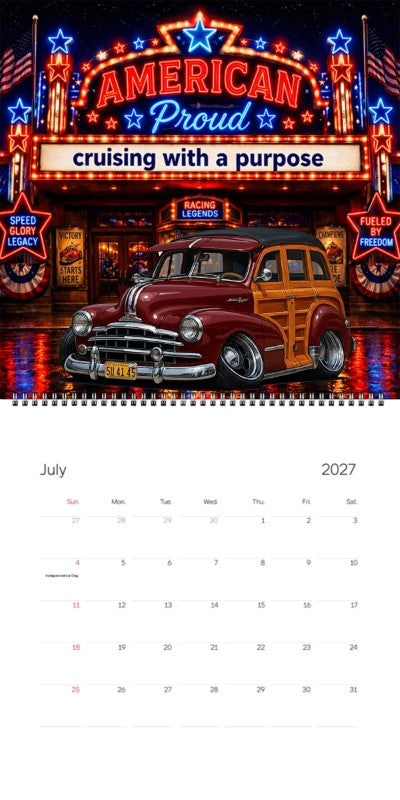 2027 Woodie Neon Calendar 5U4145-CA