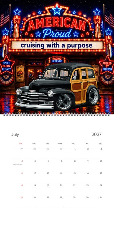 2027 Woodie Neon Calendar 5UKR164-CA
