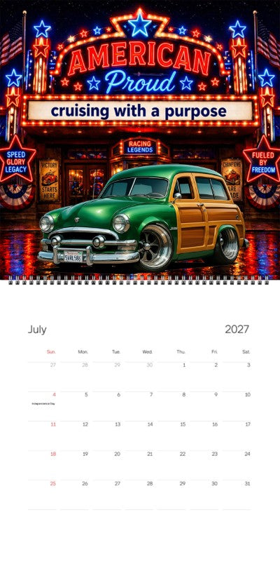 2027 Woodie Neon Calendar 5VRL586-CA