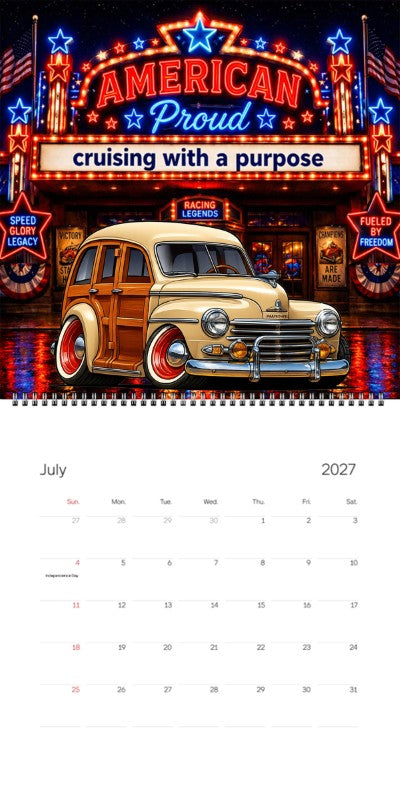 2027 Woodie Neon Calendar 5YBR785-CA