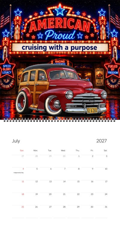 2027 Woodie Neon Calendar 61G391-CA