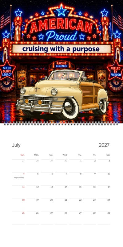 2027 Woodie Neon Calendar 66R173-CA