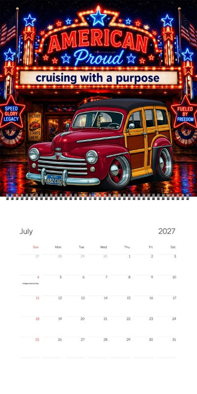 2027 Woodie Neon Calendar 682CVG-CA