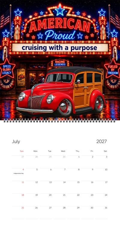 2027 Woodie Neon Calendar 6CCT016-CA