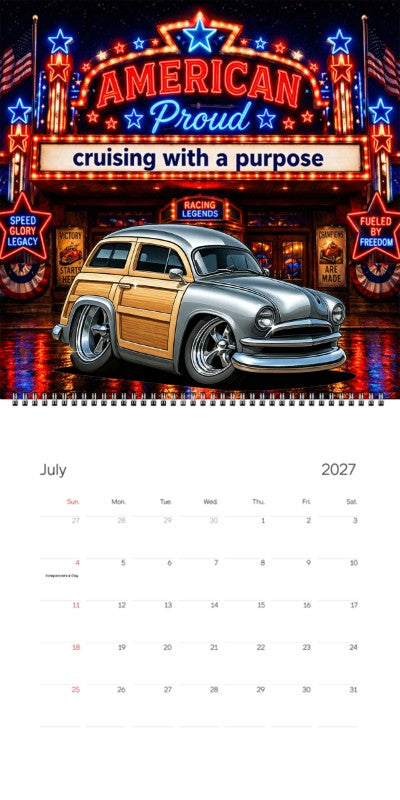 2027 Woodie Neon Calendar 6CMT115-CA