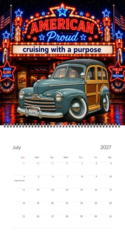 2027 Woodie Neon Calendar 6LXV814-CA