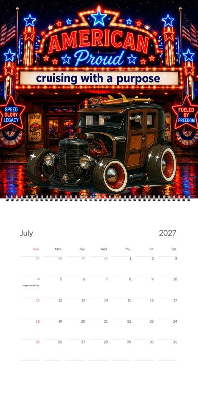 2027 Woodie Neon Calendar 6NNY186-CA