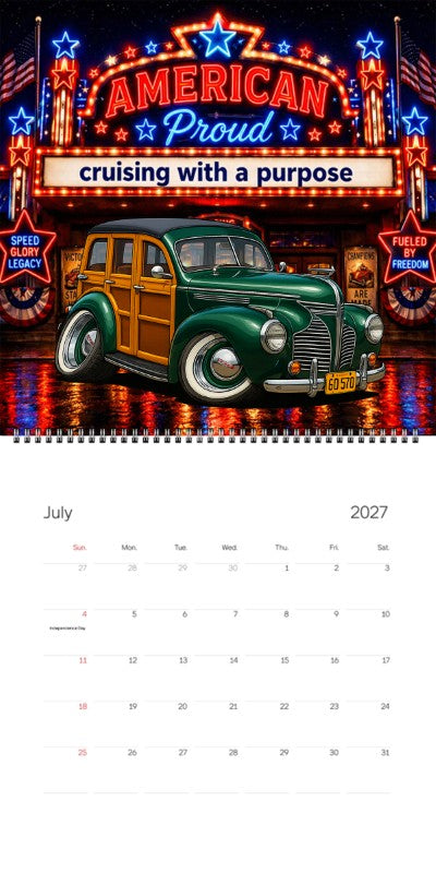 2027 Woodie Neon Calendar 6Q570-CA